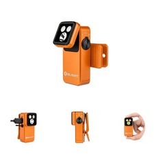 ORANGE Olight Oclip 2 Pro EDC Clip Flashlight, 530lm Floodlight, Red Spotlight
