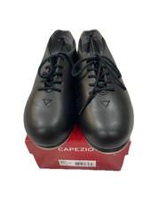 Capezio Tap Shoes Women s, Toc Tac Toe, Black Leather Lace Block Heels Sz 6.5 W