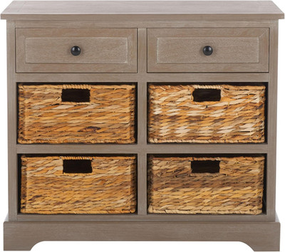 Herman White Wash 6-Drawer Wicker Storage Unit - Fully Assembled