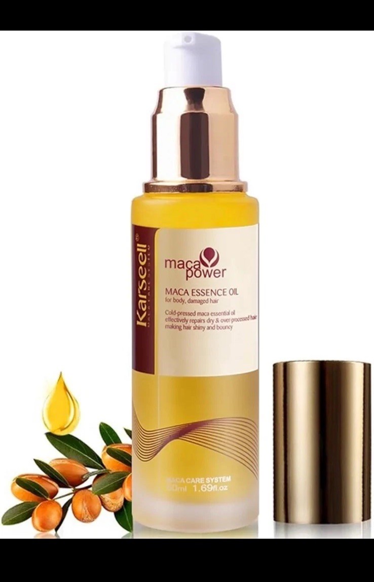 Karseell Hair Oil Moroccan Argan Oil for Hair & Skin Cold Pressed Maca Essence