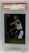 Ray Allen 1996-97 Bowman’s Best Rookie RC #R5 PSA Gem Mint 10! Bucks
