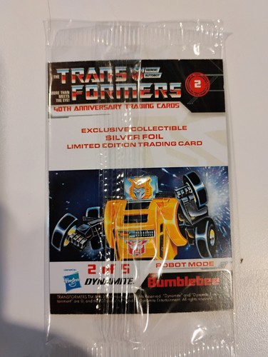 Tarjeta de lámina de plata premium BUMBLEBEE 2024 Dynamite Transformers 40 aniversario 2/5 - Imagen 2 de 2
