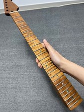 AAAA Stainless steel 22Frets Roasted Flame Maple Electric guitar Neck Bone Nut