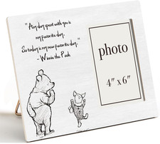 Pooh Bear Picture Frame, Romantic Pooh Gifts for Her Him, Anniversary, Birthday