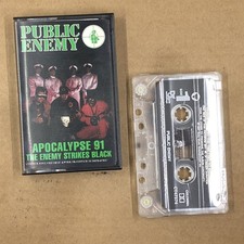 PUBLIC ENEMY Cassette Tape 90s Rap Hip Hop APOCALYPSE 91 THE ENEMY STRIKES BLACK