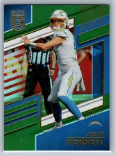 2022 Panini Donruss Elite GREEN #42 Justin Herbert Los Angeles Chargers
