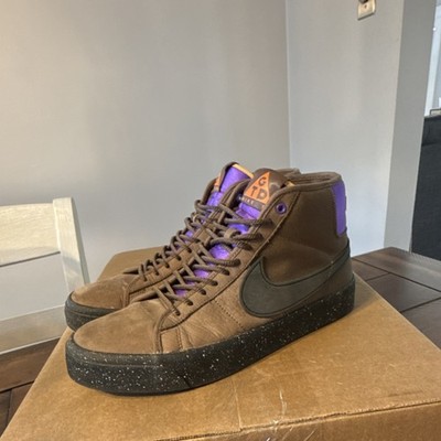 Nike SB Zoom Blazer Mid GT ACG Men's Suede Mid Top Brown Purple