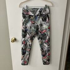 Evolution And Creation Women s Leggings Size Medium Tropical Multicolor