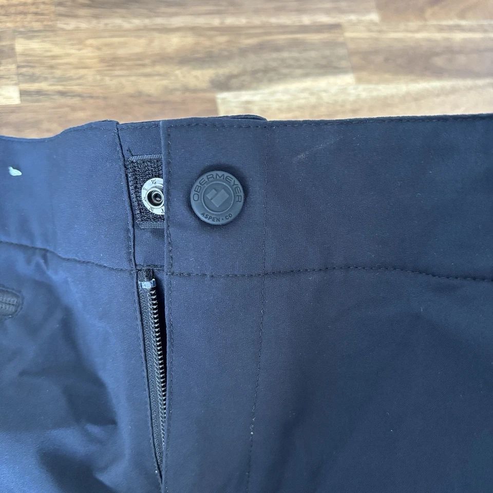 Pantalón de esquí Obermeyer para mujer Sugarbush elástico aislado negro talla 6 snowboard Foto 4 de 4