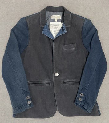 Current Elliot Women's Size 2 Black Denim One Button Jacket Blazer Office Casual