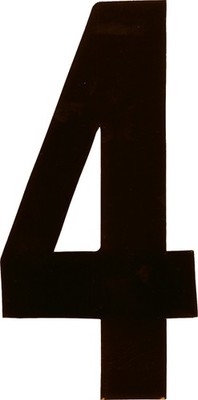 Dirt Digits Extreme Digits Competition Stick-On 4in. Black Number - 4 - XT43B-4