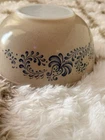 Vintage Pyrex HOMESTEAD 2.5 Quart Mixing Bowl #403 Blue & Tan Speckled