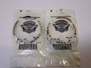 NOS OEM Pair Of Harley Davidson Gas Cap O-ring Gaskets #61192-88