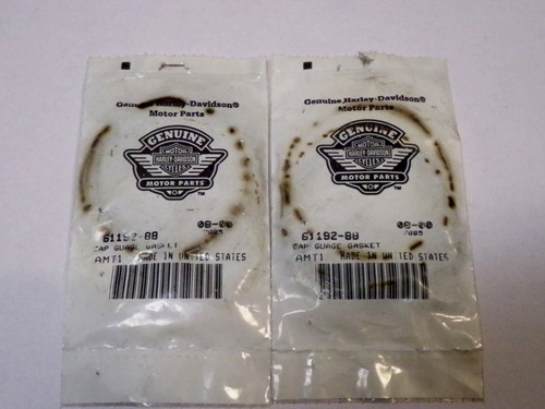 NOS OEM Pair Of Harley Davidson  Gas Cap O-ring Gaskets #61192-88
