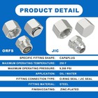 144PCS Hydraulic JIC 37 Degree and ORFS Flat Face Cap and Plug Assortment Kit...