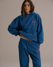 Adanola Sport Horizon Oversized Hoodie - Washed College Blue