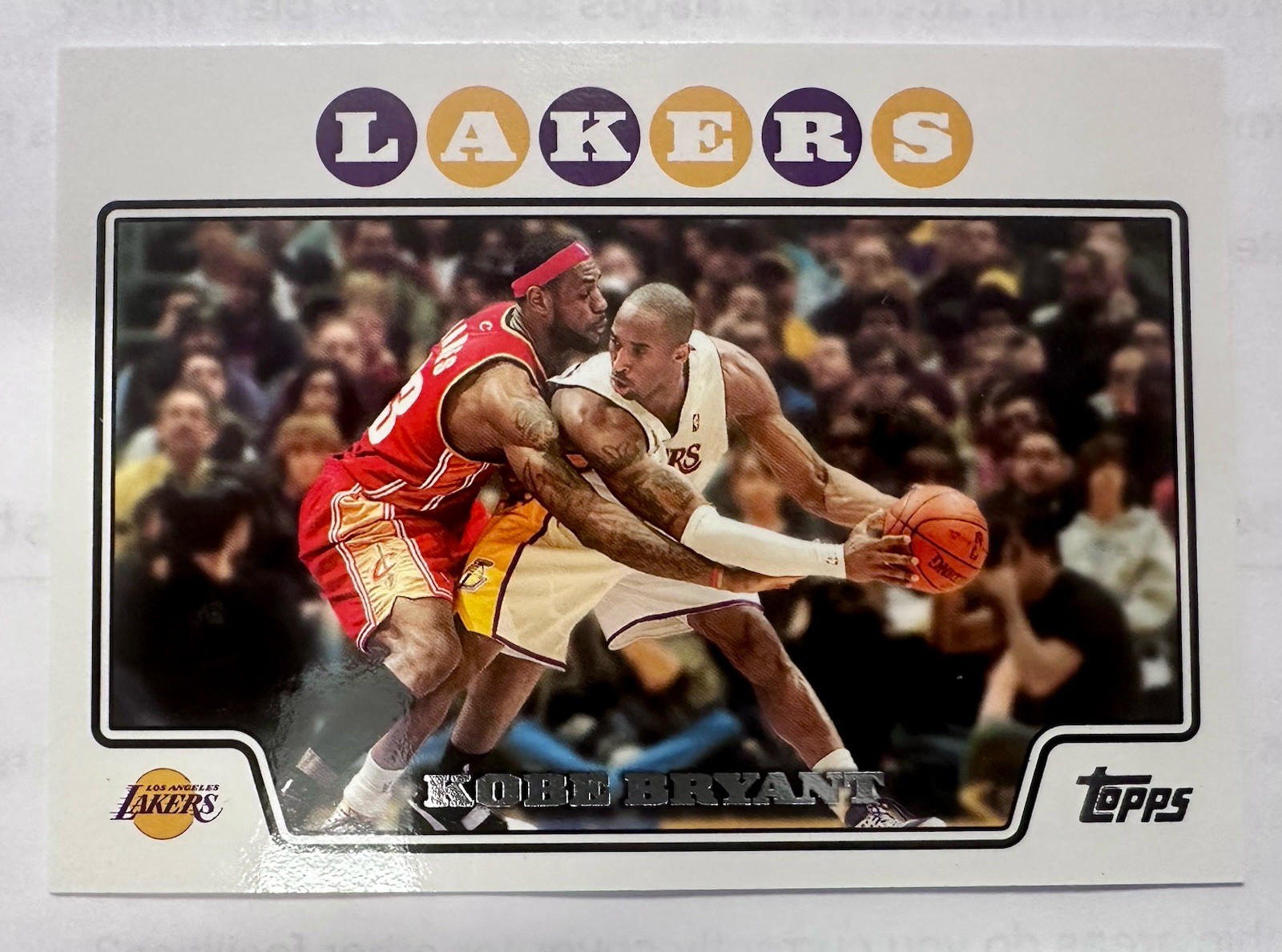 2008-09 Topps #24 Kobe Bryant w/ LeBron James Los Angeles Lakers GREAT CONDITION