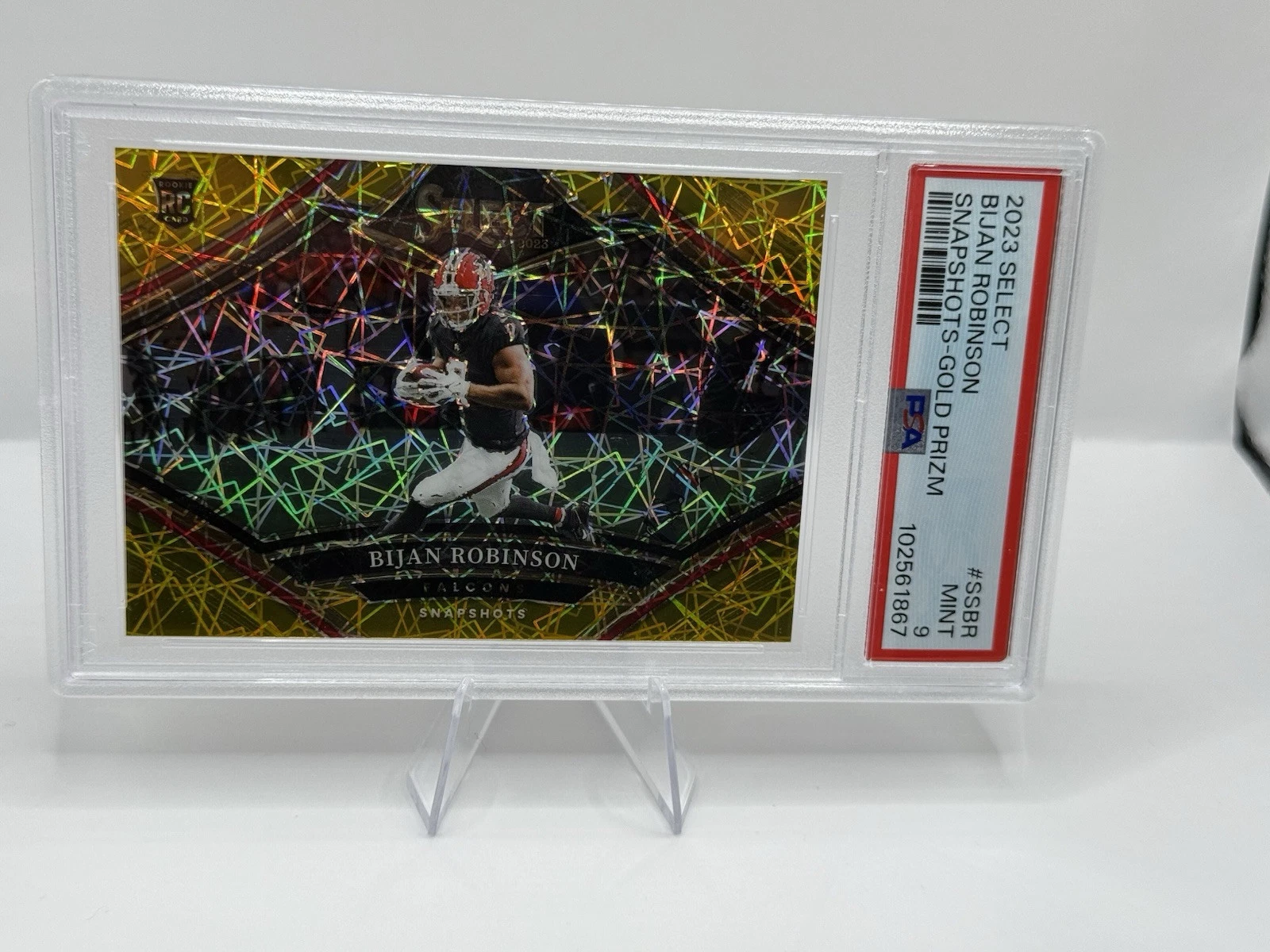 Bijan Robinson Panini Select Snapshots #SSBR Gold