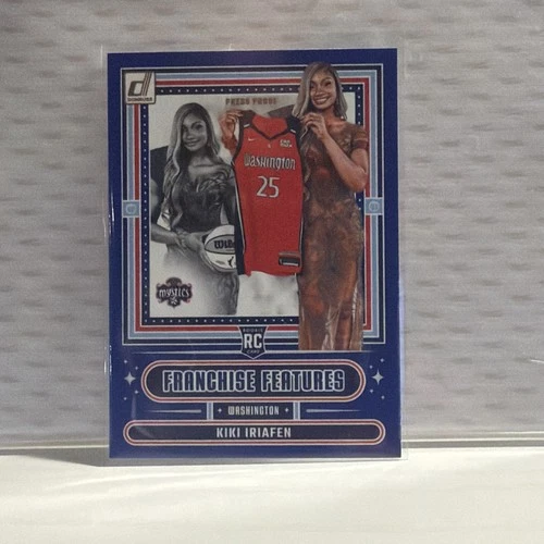 Kiki Iriafen 2025 Panini Donruss WNBA #18. -Franchise Features - Blue Press RC