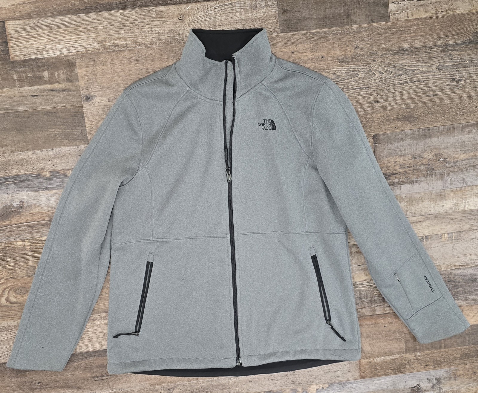 Gray North Face Women's Softshell Jacket Size Lar… - image 1
