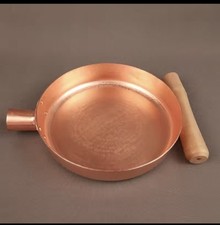 Kupfer Bratpfanne 28 cm | Massiv 2 mm | Handgefertigt | Profi Kochpfanne