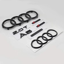 Audi 2010-2019 A5 4 Ring Logo Abs Car Hood Front Grill Rear Trunk Badge Emblem S