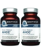 Quality of Life 2 Pack AHCC Kinoko Platinum 750 mg– Immune Support Supplement