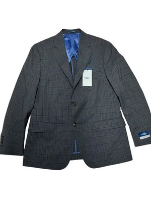 Hart Schaffner Marx Mens Classic fit 2 Piece Suit 48 R / 42 Waist Gray Plaid