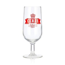 Ceres Bier Glas 0,3l Pokalgl&auml;ser Biergl&auml;ser Stielgl&auml;ser rotes Logo