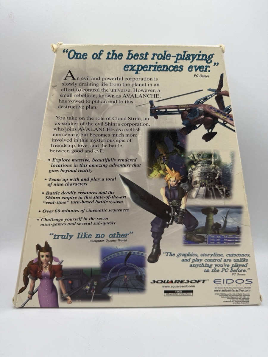 ★PC★海外版・台湾版★ ファイナルファンタジーVII 正規品 Windows FINAL FANTASY VII 7 PC TRAPEZOID BIG BOX FLIP SQUARESOFT EIDOS