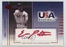 2003 USA Baseball Team Signatures Blue Ink /250 Eric Patterson #S-15 Auto 1ep3