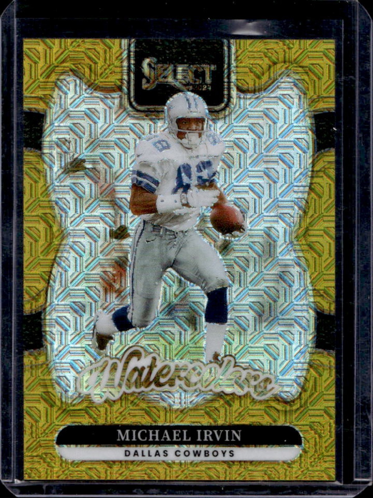 2024 Select Michael Irvin Watercolors Gold Prizm #/10 Cowboys