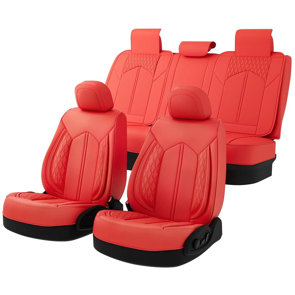 Car Seat Covers Full Set, Breathable Faux Leather Seat Covers for Cars, Autom... - Image 2 of 4