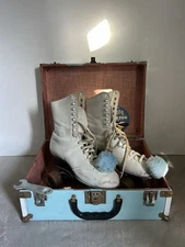 Vintage Chicago Roller Skates (4) With Case Pom Pops Wrench & Ephemera