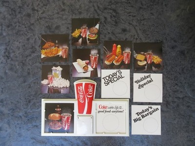 RARE! 1970s Coca-Cola Plastic Menu Board 24