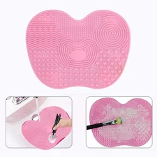 3pcs Makeup Brush Cleaning Mat Silicone Foldable Cosmetic Clean Brush Scrubber