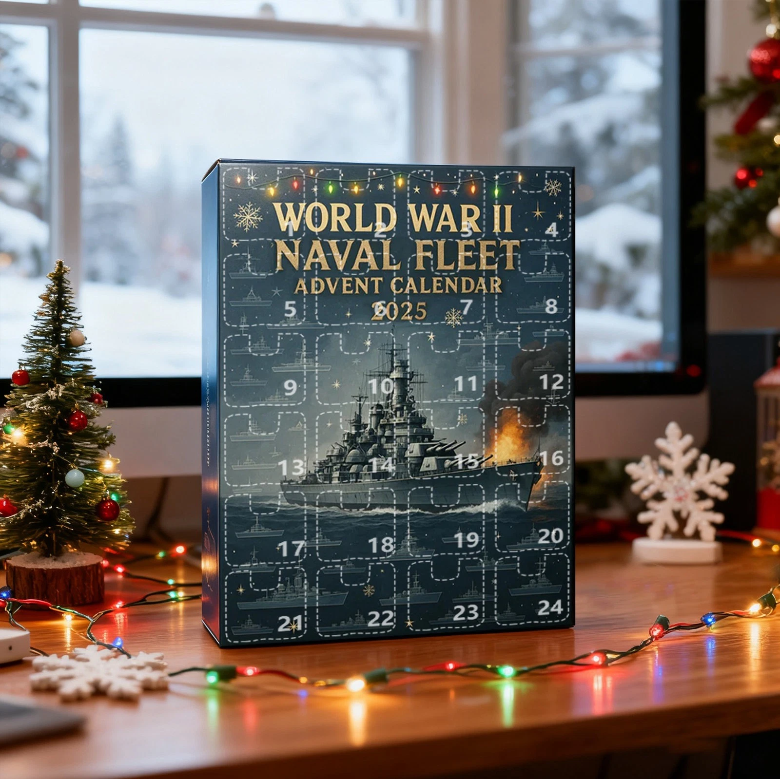 Christmas Countdown World War 2 Naval Fleet Advent Calendar 24 Days 2D Blind Box