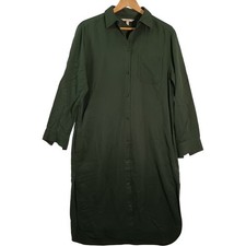 & Other Stories Maxi Shirt Dress Size 36 Women Green Viscose Cupro Casual Prelov