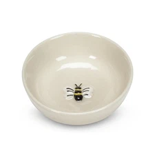 Abbott Collection Small Dish with Bee, 3-Inch, Stoneware, Ivory