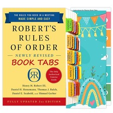 Book Tabs for Robert's Rules of Order Newly Revised in Brief, 3rd Edition,23...