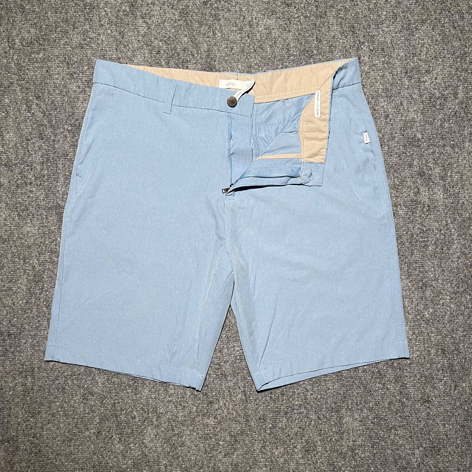 Onia Versatility Stretch Shorts Solid Blue Mens S… - image 2