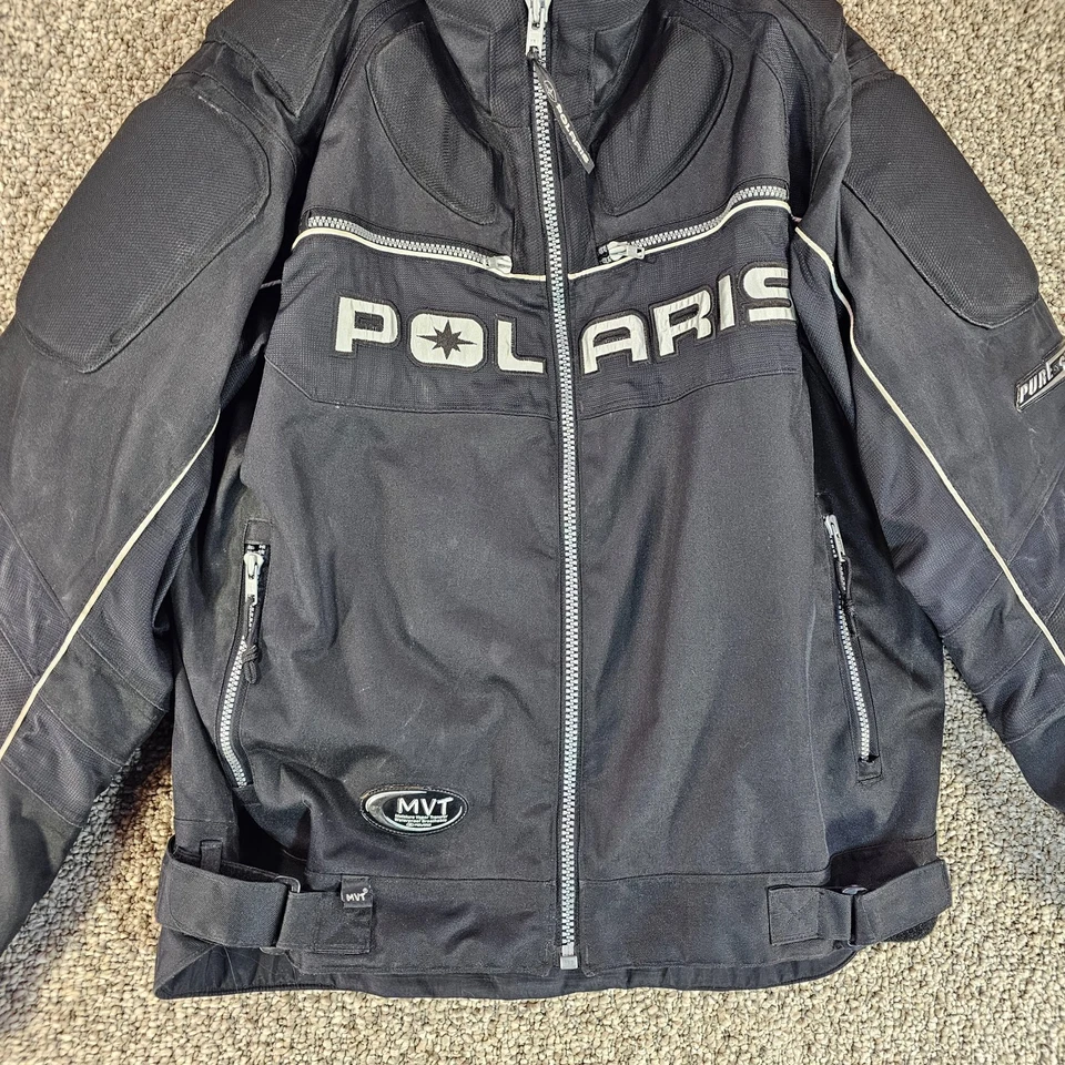Pure Polaris Snowmobile Jacket Mens Large Full Zip Inside Liner - Image 2 of 4