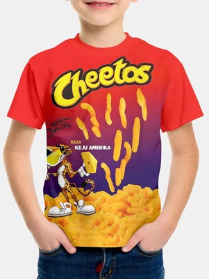Creative Funny Chips 3d Printed Takis Customized Children Fashion T-Shirt Round