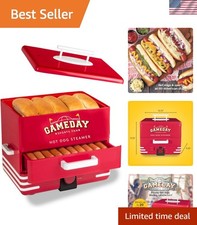 Game Day Hot Dog Steamer - Cooks 20 Dogs & Warms 8 Buns Effortlessly