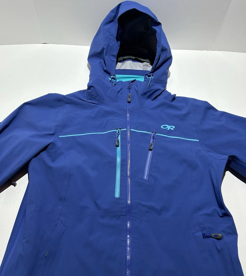 Chaqueta Outdoor Research Skyward para mujer concha grande azul cremallera completa esquí nieve usada en excelente estado Foto 2 de 4