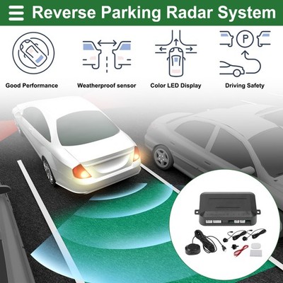 Fahrzeug Reverse Backup Radar System Rückwärts Parksensoren Schwarz 2Pcs