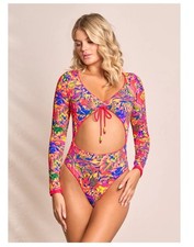NWT $163 Sz L Maaji Amazonas Surfsuit Swimsuit One Piece SPF 50 Reversible