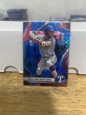 2024 Bowmans Best Paulino Santana Blue X-Fractor /150 #TP-27 Texas Rangers