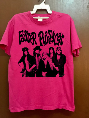 NEW Faster Pussycat logo Pink T Shirt  All Size S-5Xl