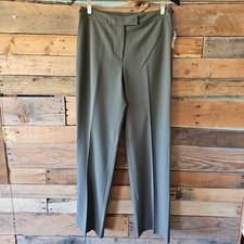 Talbots Women's Green Heritage Mid-Rise Wide Leg 30" Inseam Career Slacks 6 NWT